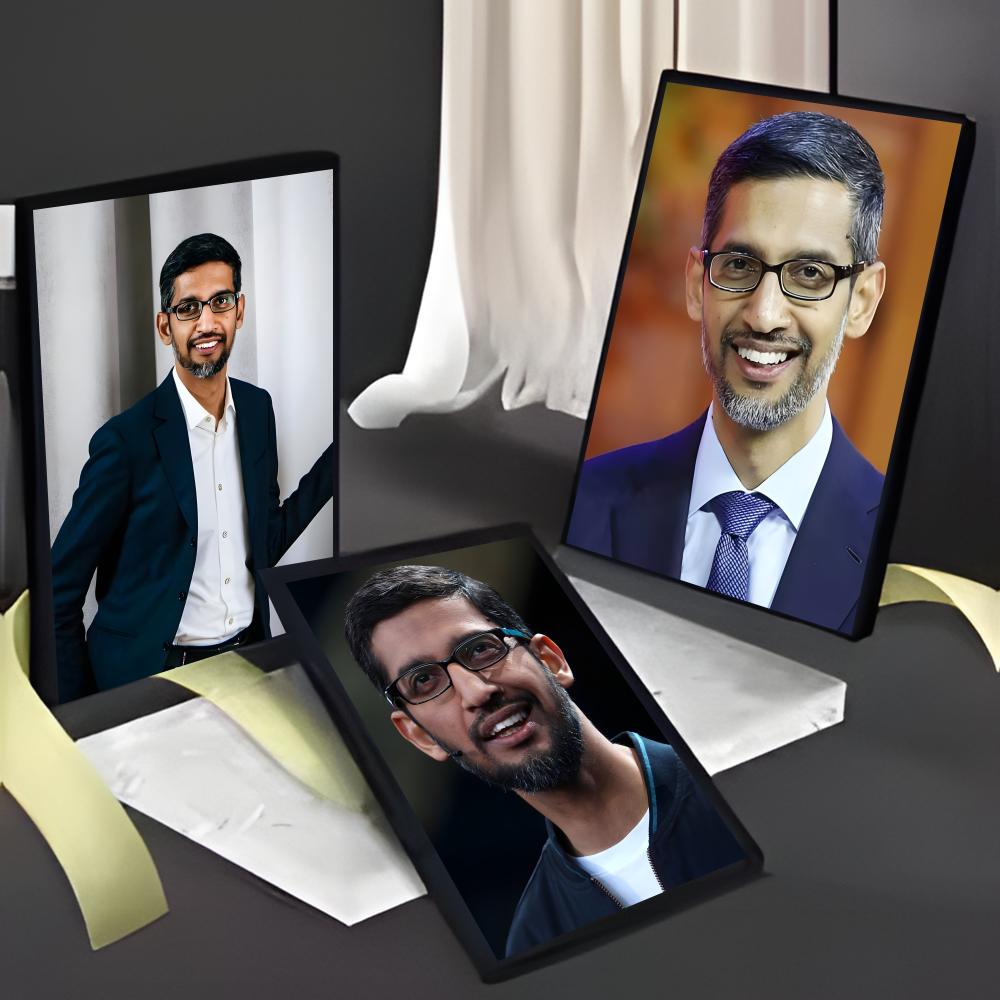 Sleek Corporate S-Sundar Picha – Tech Office Wall Bewertung und Preis